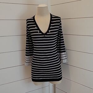 UNITED STATES SWEATERS medium v neck sweater with metal adornments